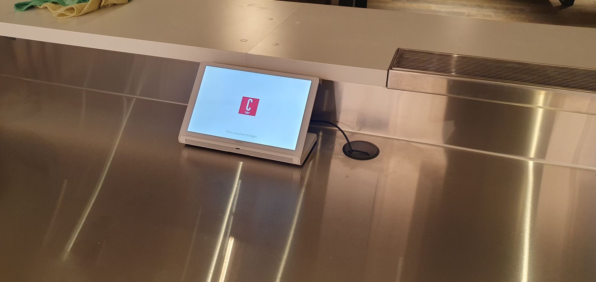 The Crestron control system installed to give venue staff a central point of control over the connected AV systems.